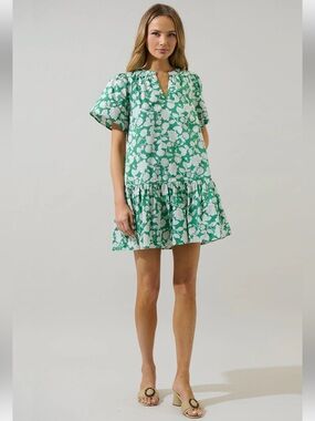 Sugarlips Baxley Floral Azari Shift Mini Dress size S